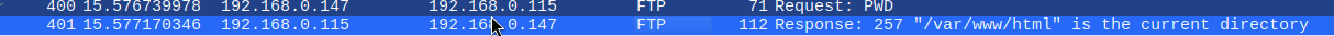 FTP PWD showingvar/www/html