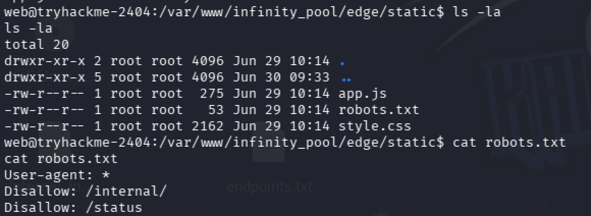 robots.txt inside the app, disallowinginternal/ andstatus