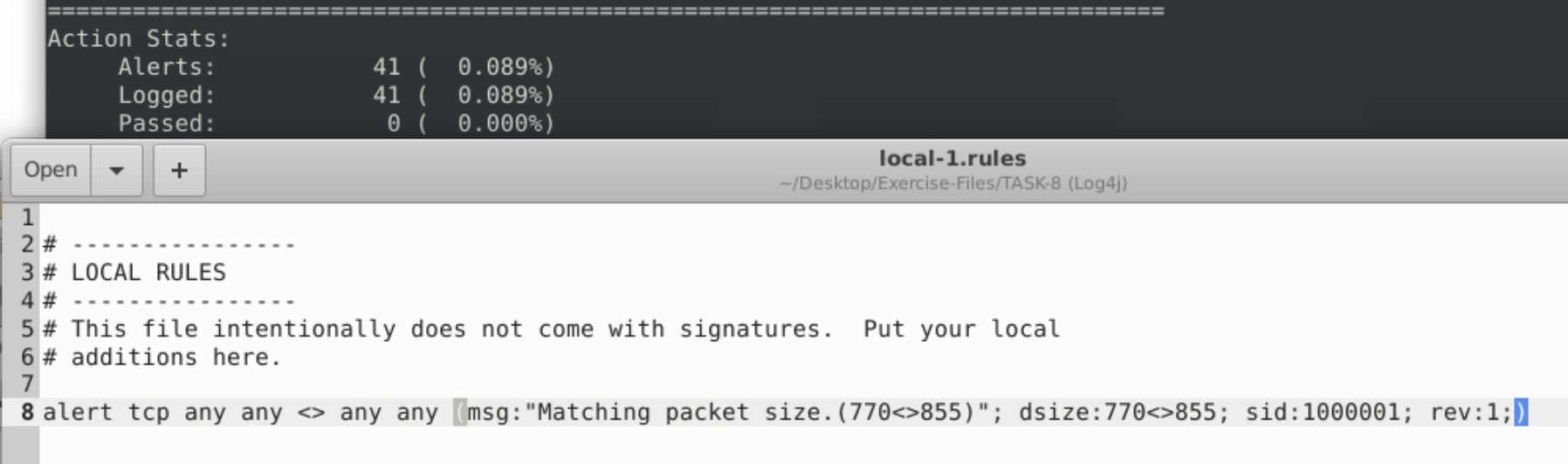 dsize rule resulting in 41 alerts