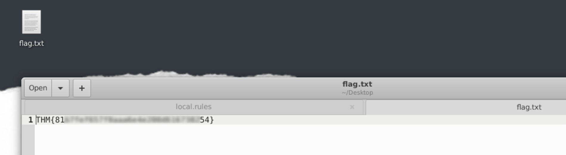 flag.txt appearing on the desktop